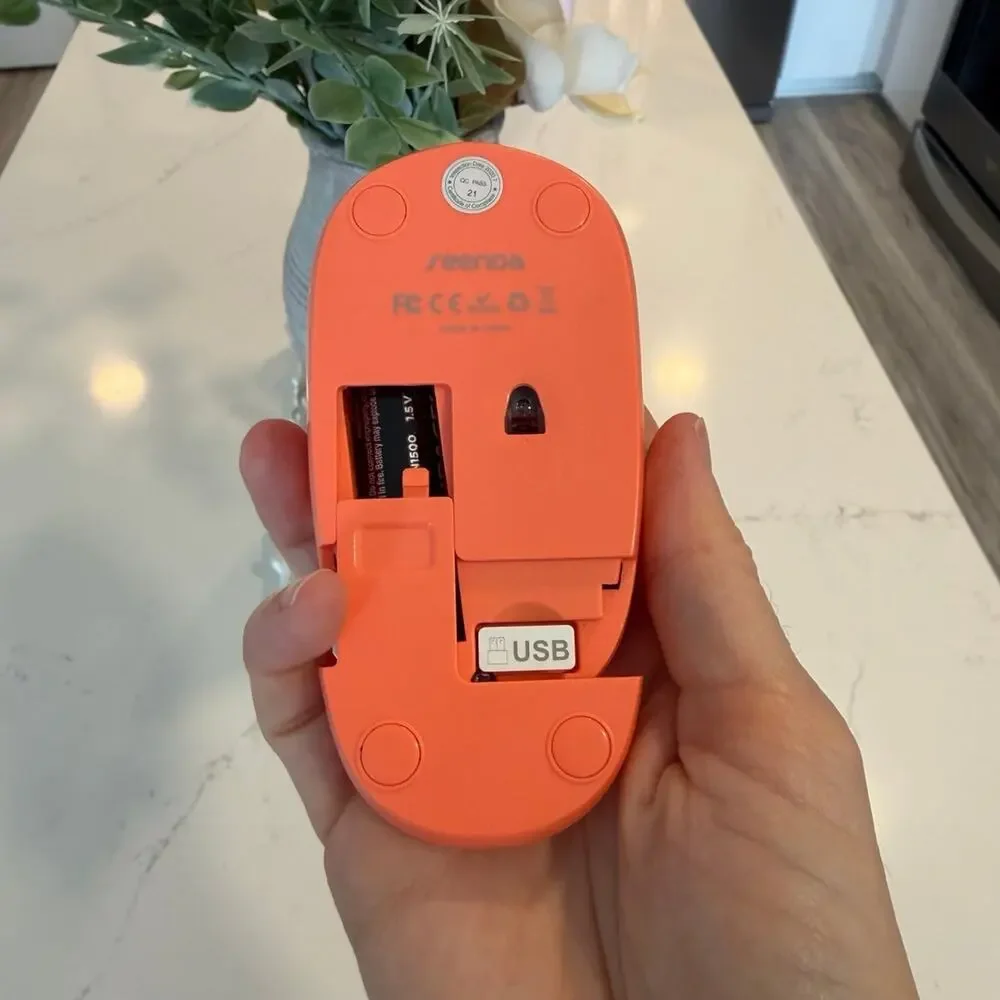 seenda Wireless Mouse Living Coral 2.4G USB Computer Mouse